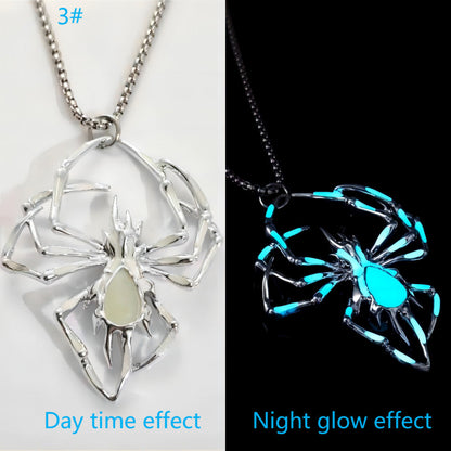 Halloween Creative Stereo Luminous Spider Necklace